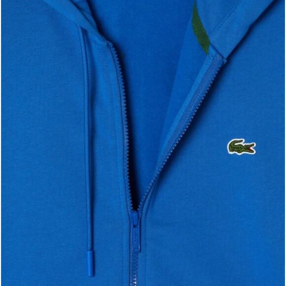 Lacoste Men's Full Zip Fleece Sweatshirt Ultra Marine S - Picture 3 of 4